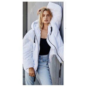 Free People Hailey Puffer Jacket White Small
